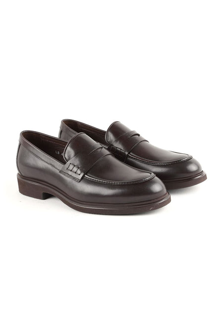 L4910 Casual Men's Leather Shoes Brown - MALLTURK