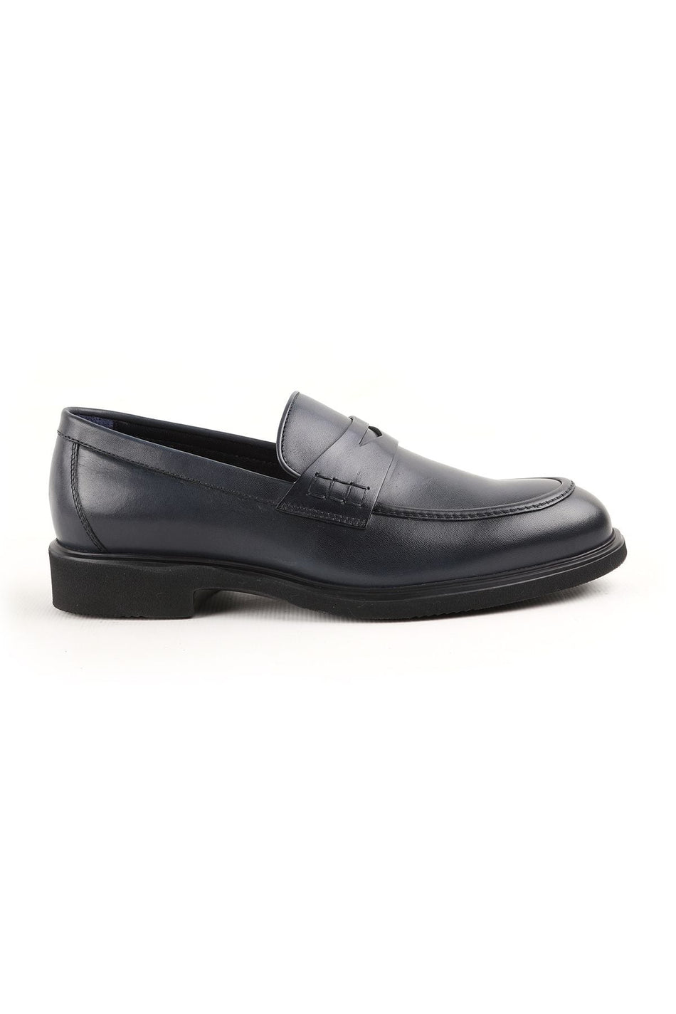L4910 Casual Men's Leather Shoes Navy Blue - MALLTURK