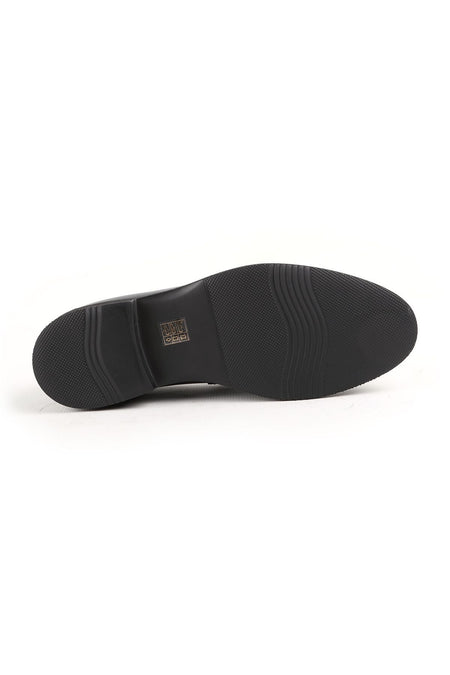 L4910 Casual Men's Leather Shoes Navy Blue - MALLTURK