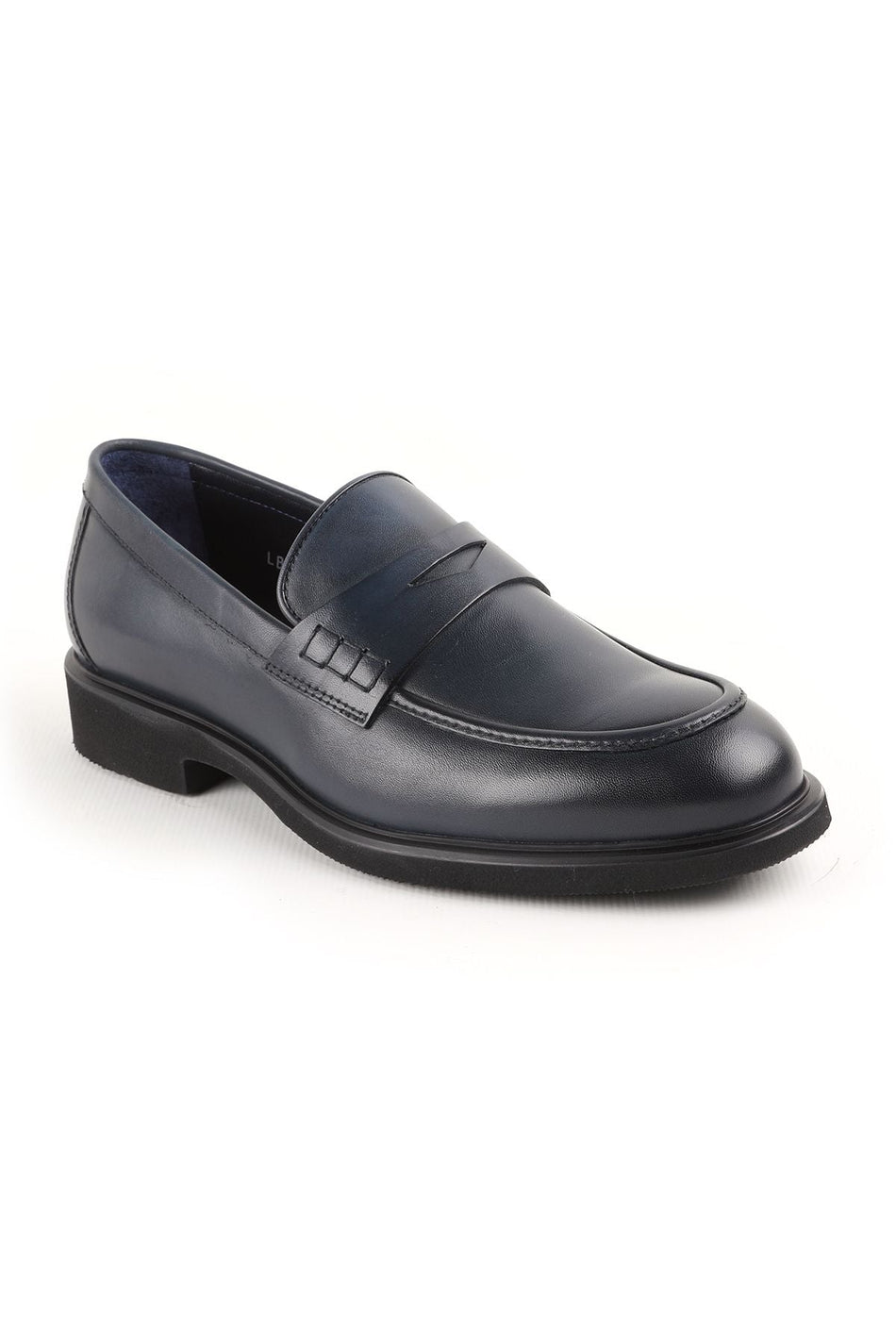 L4910 Casual Men's Leather Shoes Navy Blue - MALLTURK