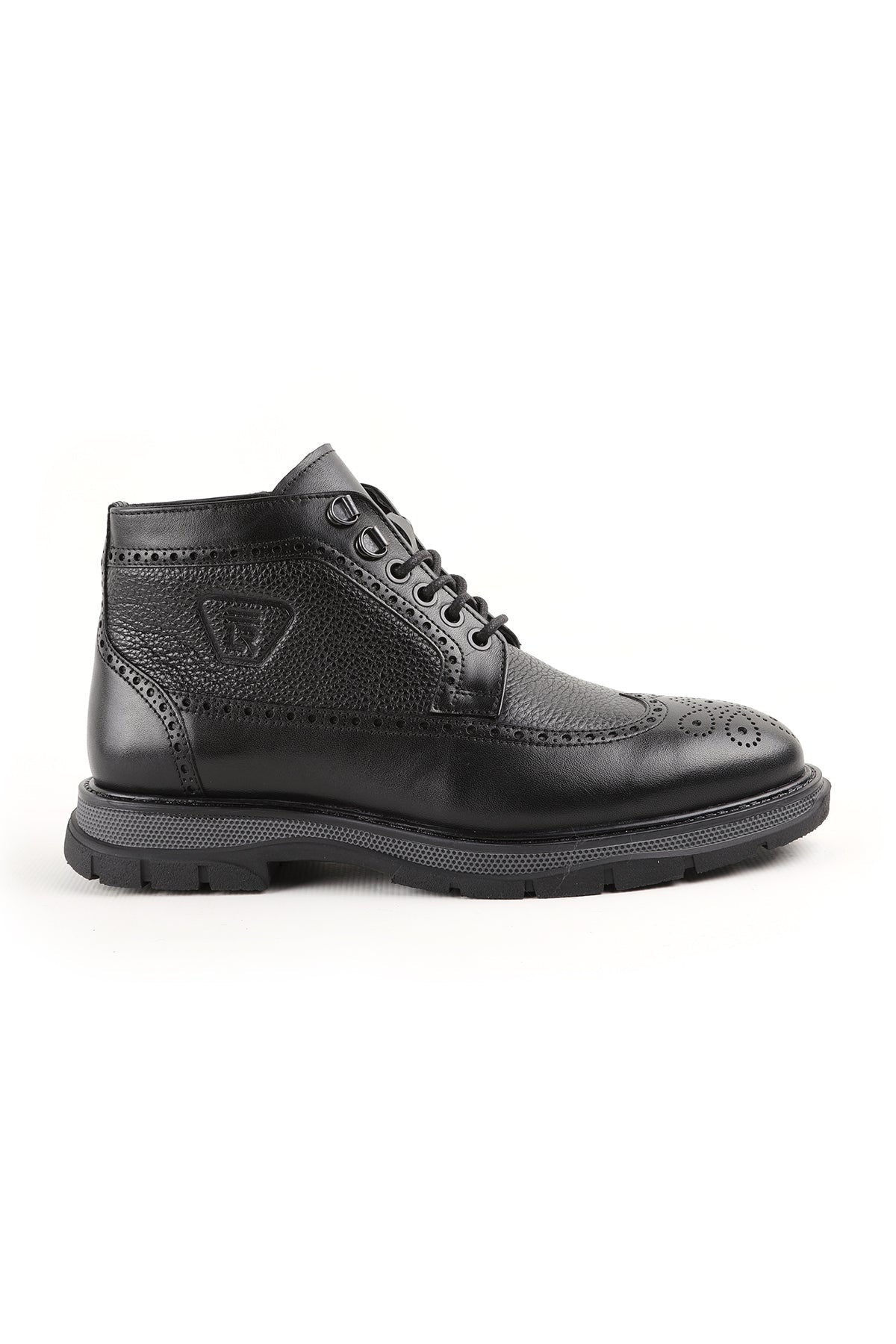 L4950 Leather Men's Boots Black - MALLTURK