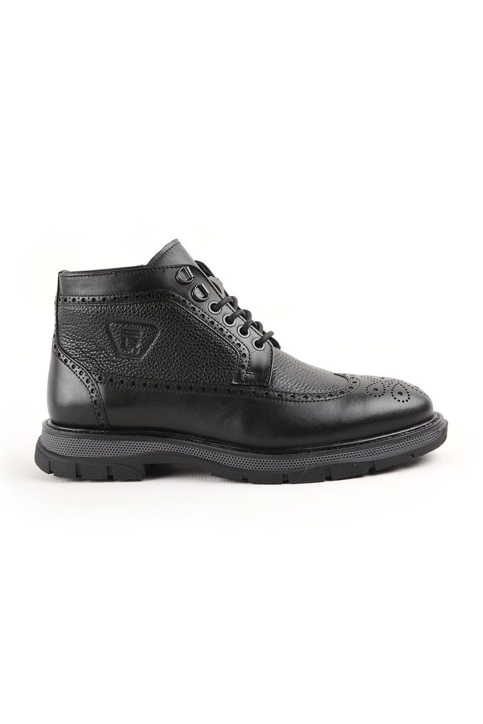L4950 Leather Men's Boots Black - MALLTURK