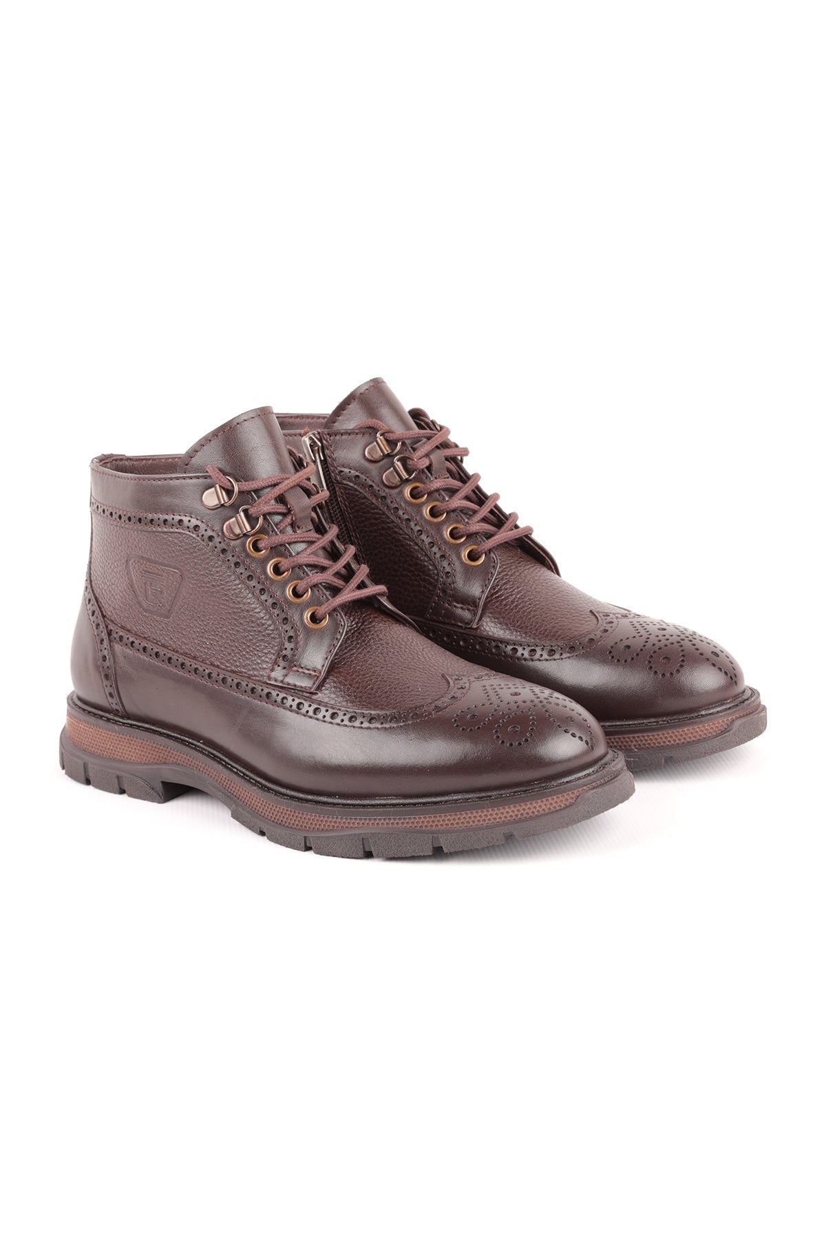 L4950 Leather Men's Boots Brown - MALLTURK