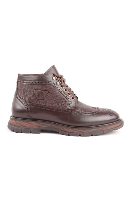 L4950 Leather Men's Boots Brown - MALLTURK