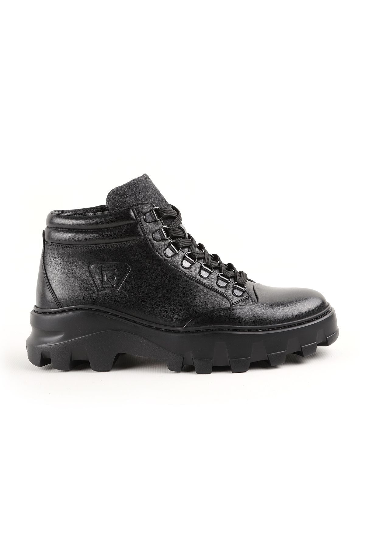 L4960 Leather Men's Boots Black - MALLTURK