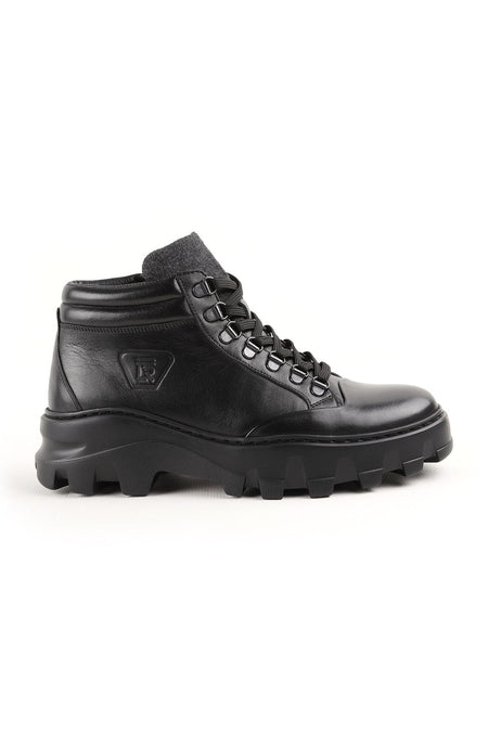 L4960 Leather Men's Boots Black - MALLTURK