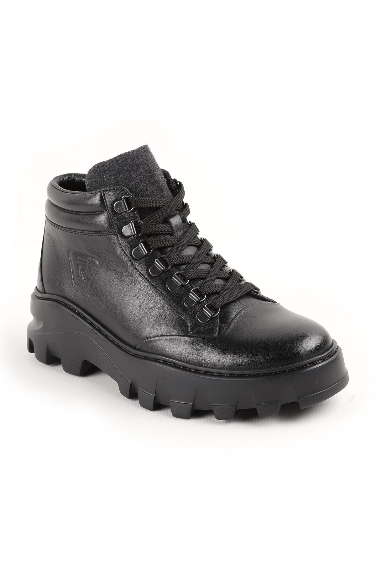 L4960 Leather Men's Boots Black - MALLTURK