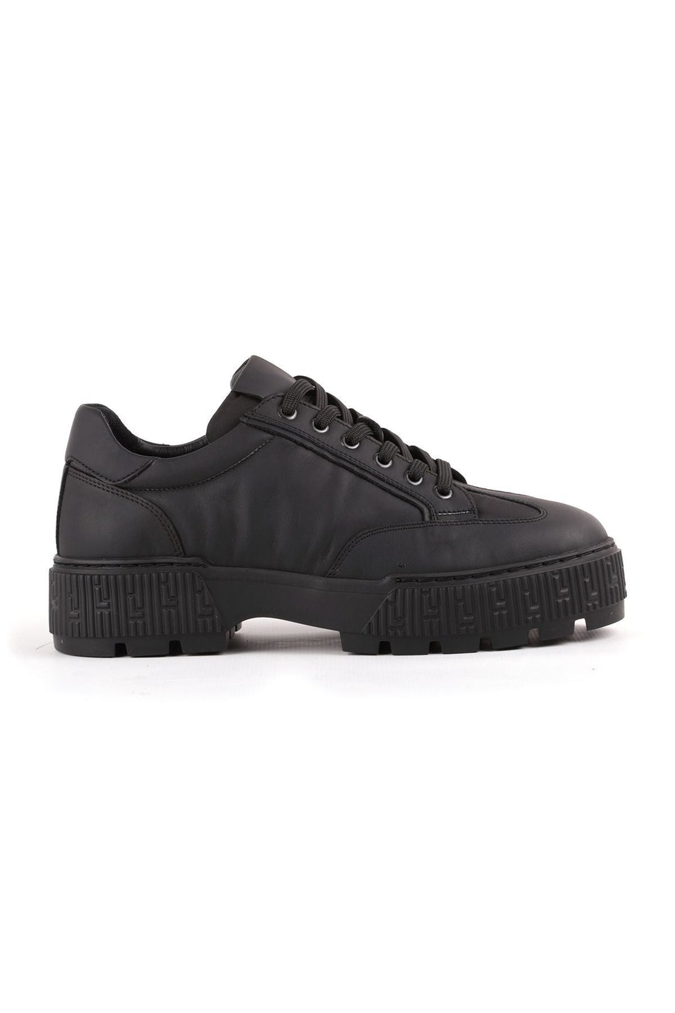 L4977 Leather Men's Casual Shoes Black - MALLTURK