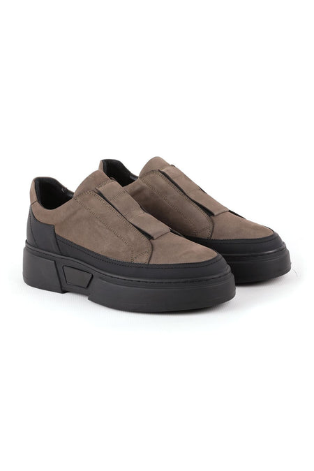 L4995 Casual Leather Men's Shoes Khaki - MALLTURK