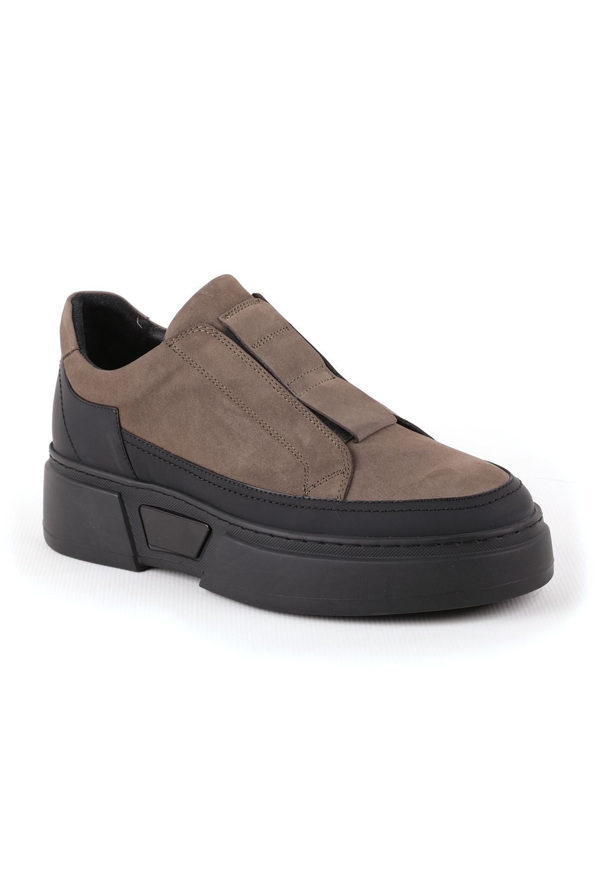 L4995 Casual Leather Men's Shoes Khaki - MALLTURK
