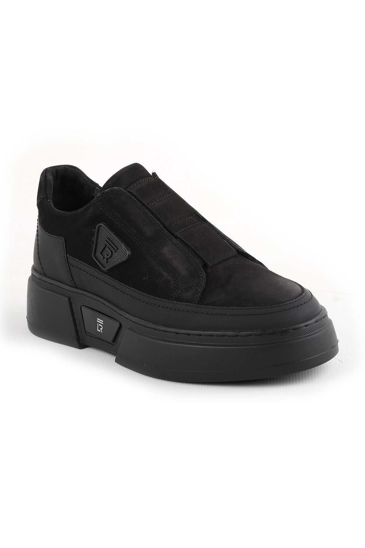 L4995 Casual Men's Leather Shoes Black - MALLTURK