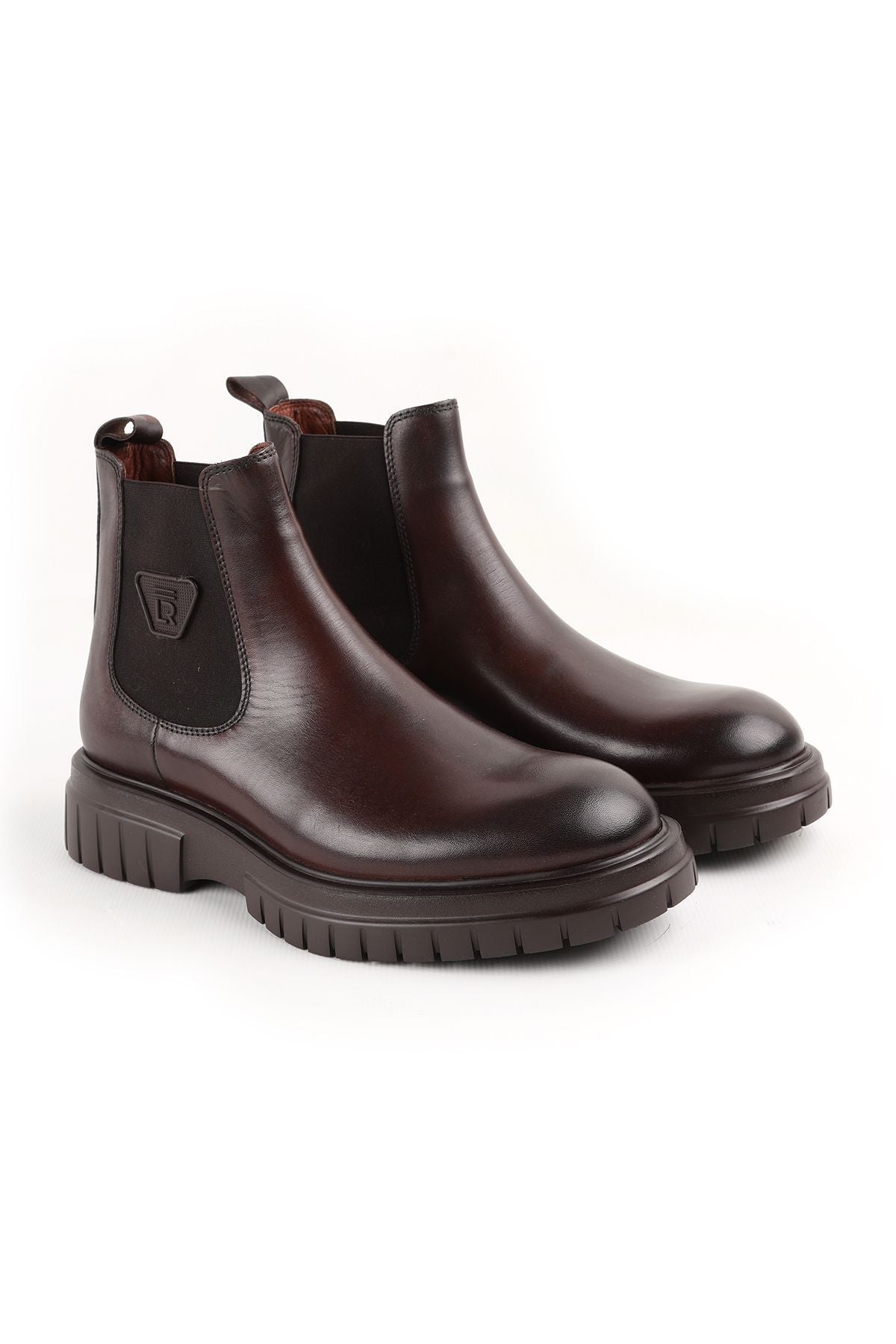 L5029 Men's Leather Boots Brown - MALLTURK
