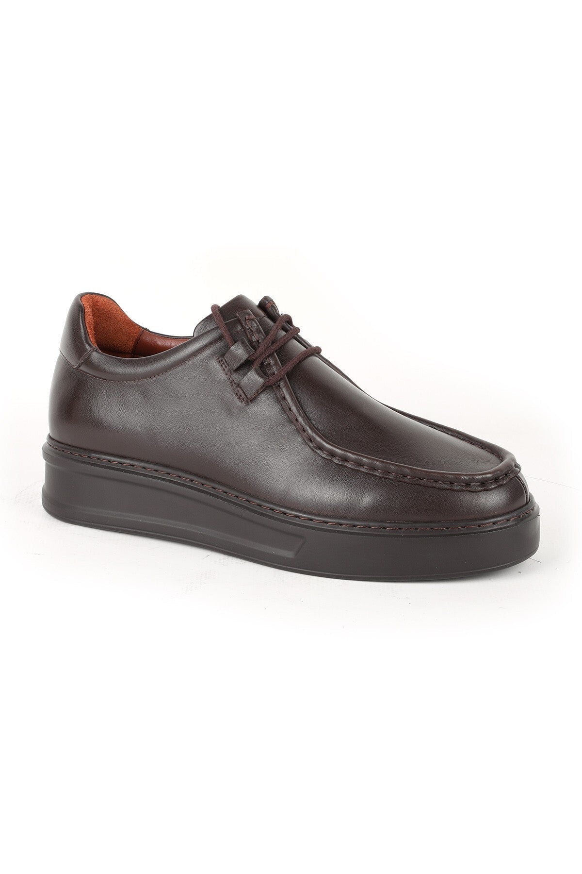 L5060 Men's Leather Casual Shoes Brown - MALLTURK