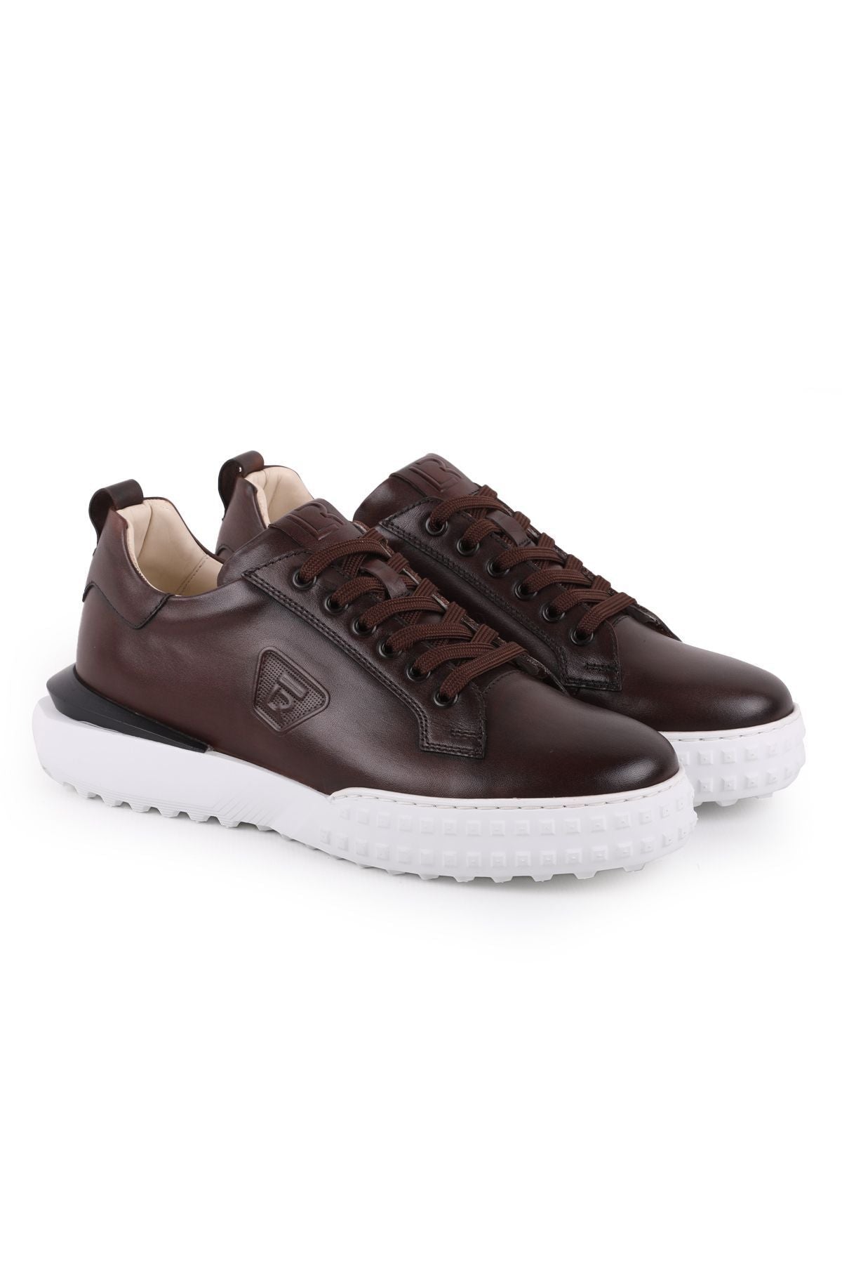 L5091 Leather Men's Casual Shoes - BROWN - MALLTURK