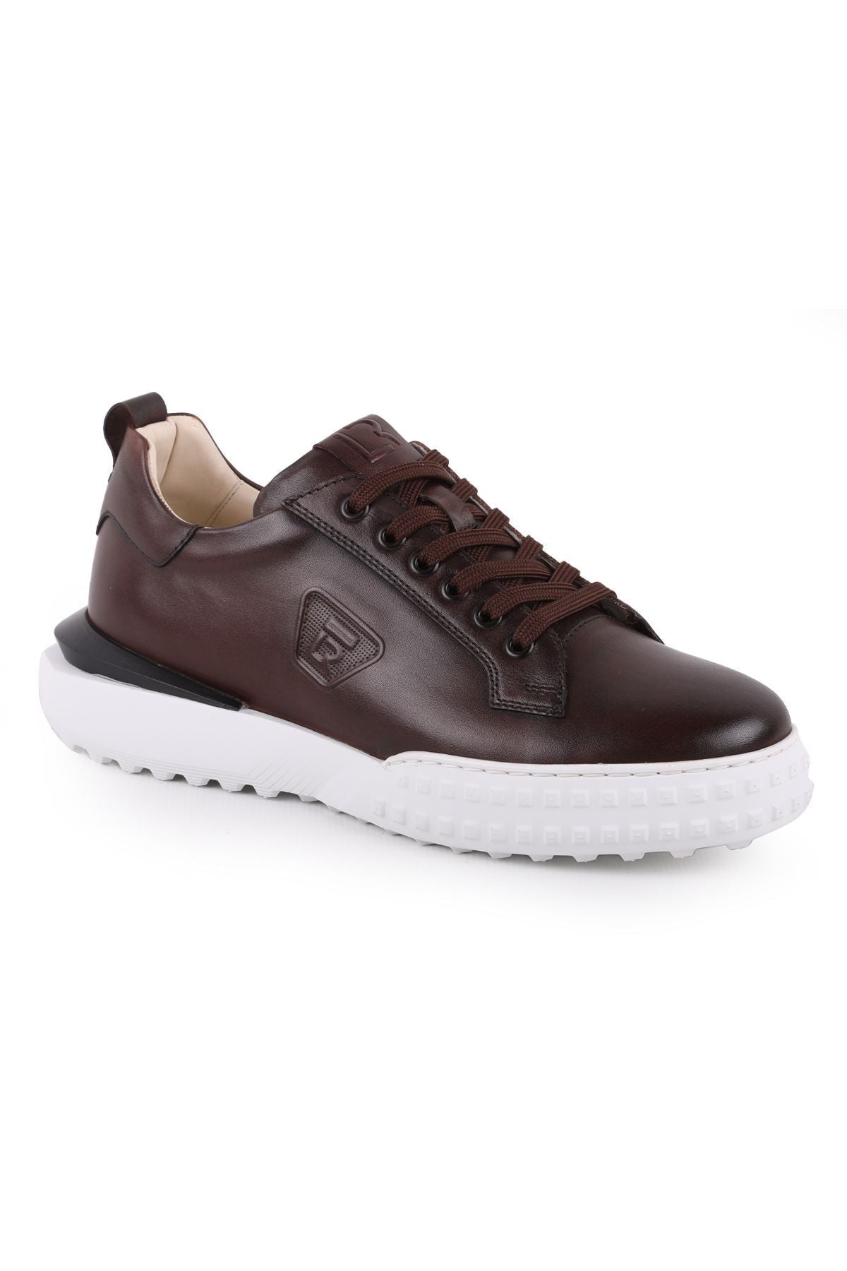 L5091 Leather Men's Casual Shoes - BROWN - MALLTURK
