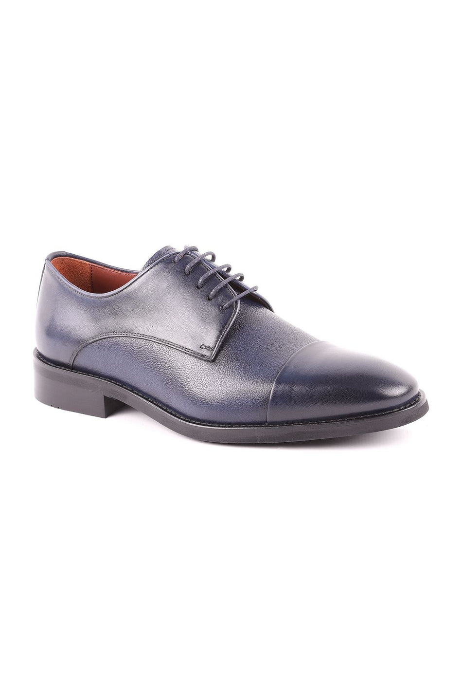 L5106 Model Leather Men's Navy Blue Casual Shoes - MALLTURK