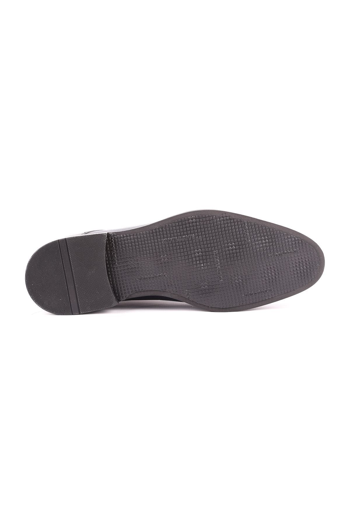 L5106 Model Leather Men's Navy Blue Casual Shoes - MALLTURK