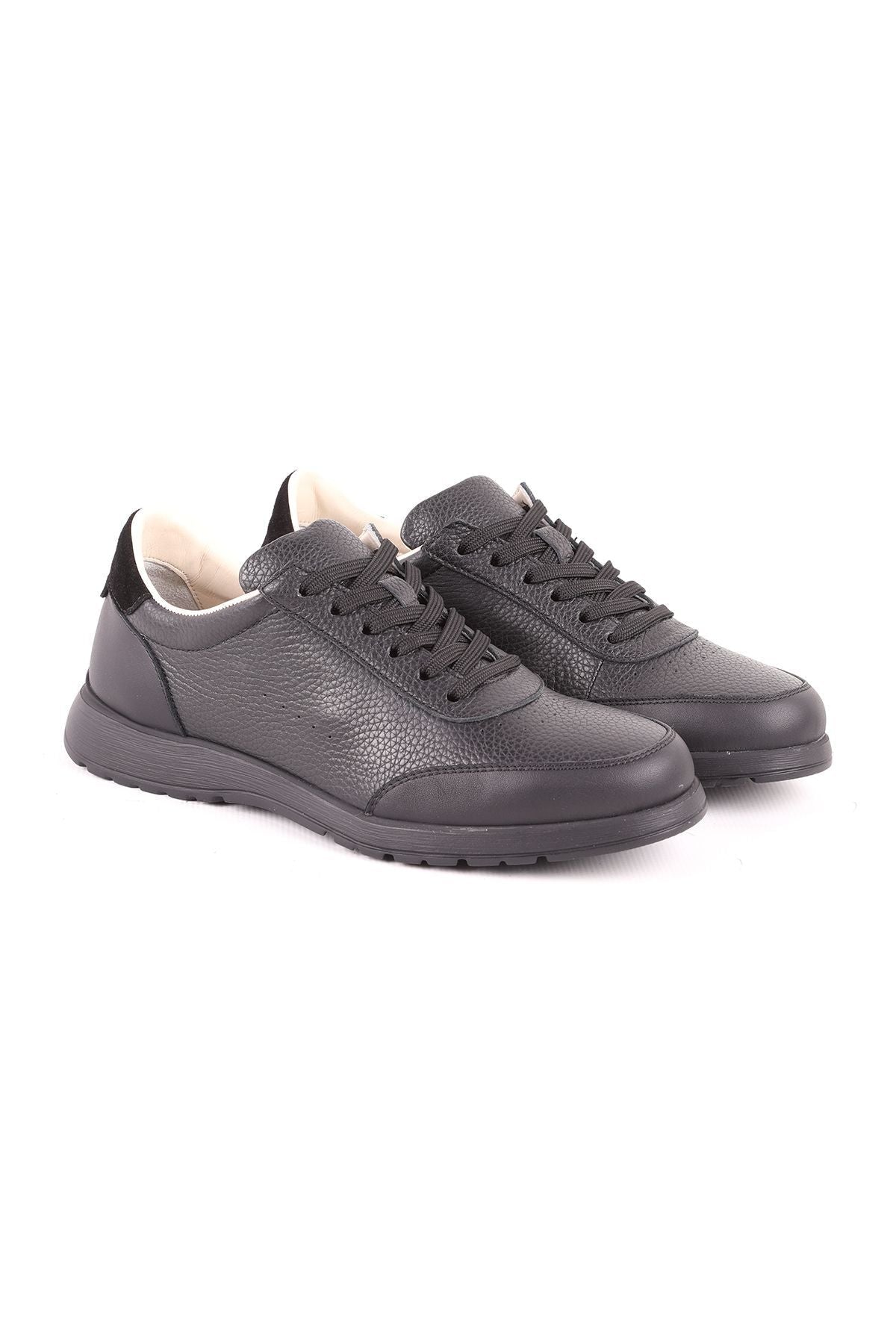 L5110 Casual Leather Men's Shoes Black - MALLTURK