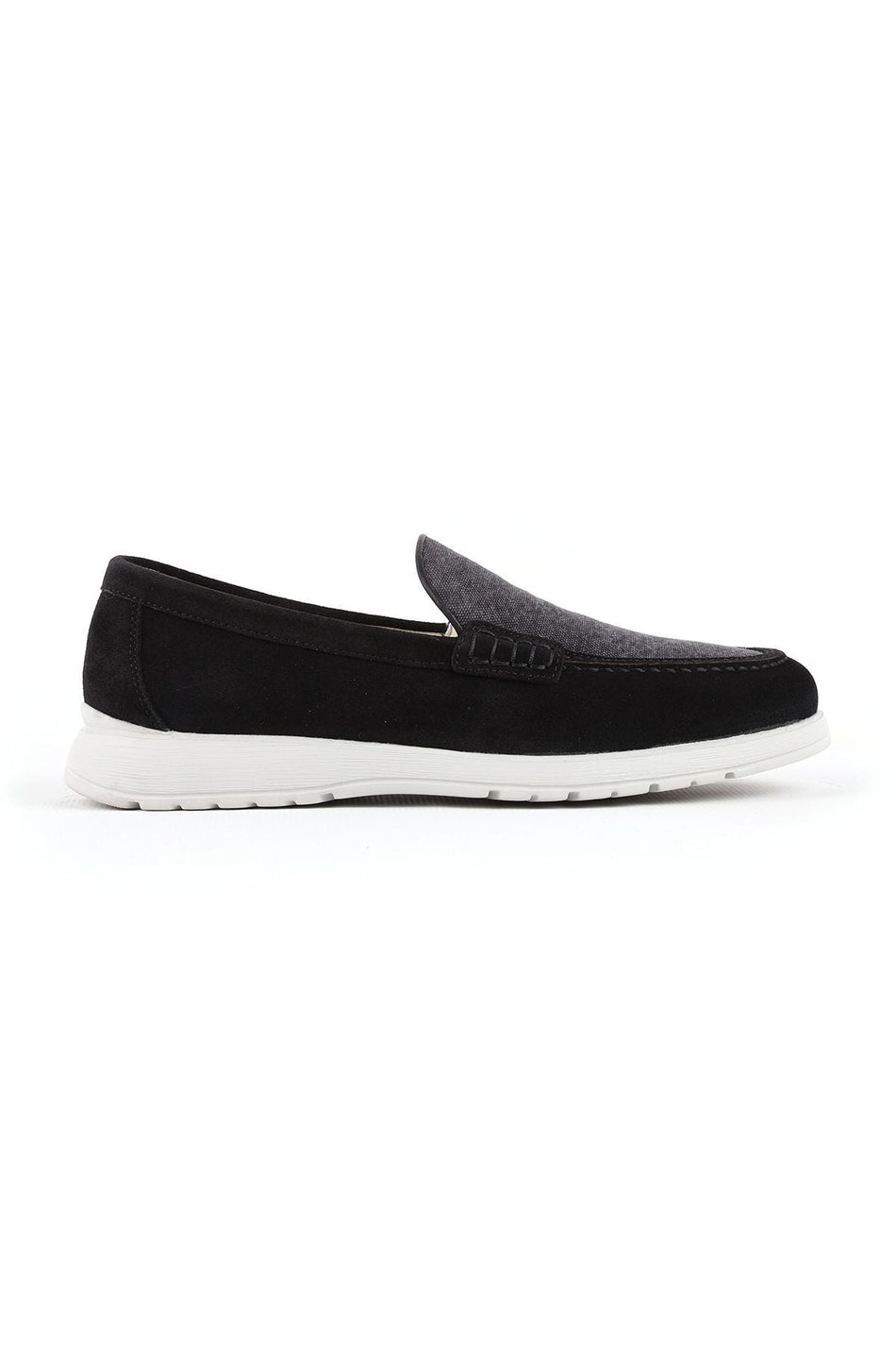 L5112 Suede Fabric Leather Men's Casual Shoes Black - MALLTURK