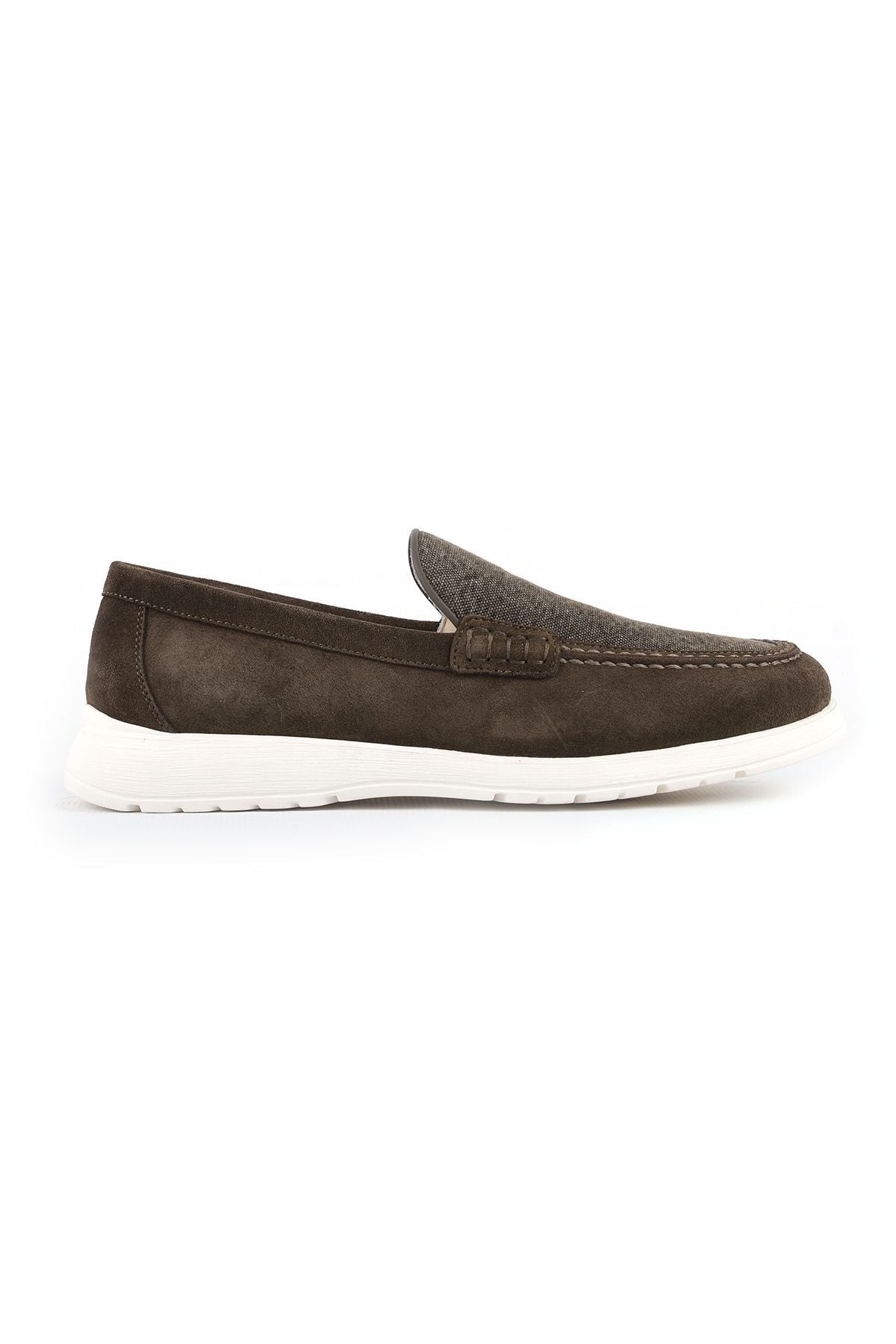 L5112 Suede Fabric Leather Men's Casual Shoes Khaki - MALLTURK