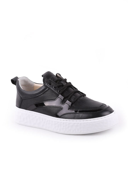 L5147 Leather Men's Casual Shoes Black - MALLTURK