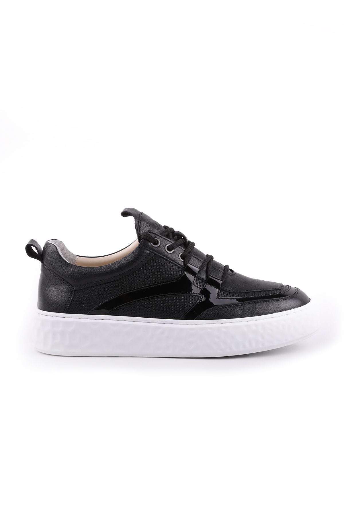 L5147 Leather Men's Casual Shoes Black - MALLTURK