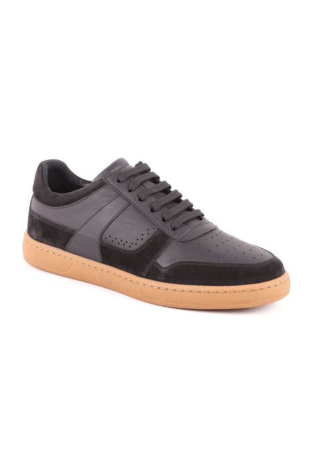 L5159 Suede Leather Men's Casual Shoes Black - MALLTURK