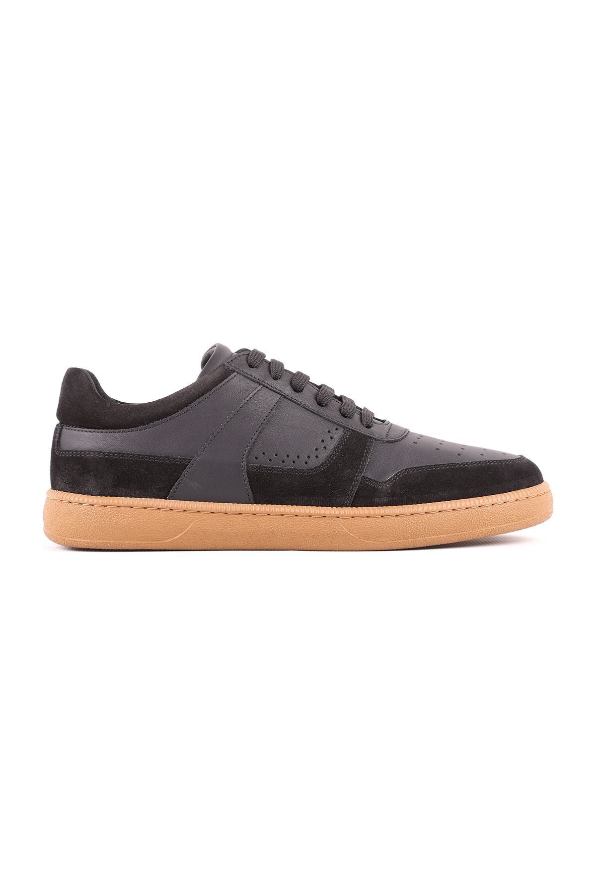 L5159 Suede Leather Men's Casual Shoes Black - MALLTURK