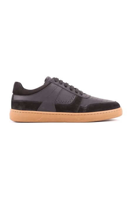 L5159 Suede Leather Men's Casual Shoes Black - MALLTURK