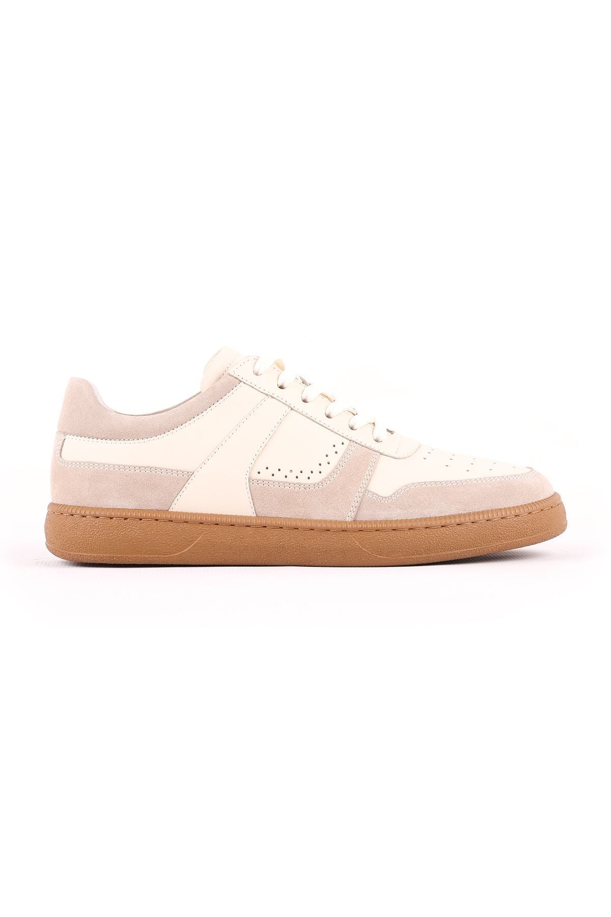 L5159 Suede Leather Men's Casual Shoes Bone - MALLTURK