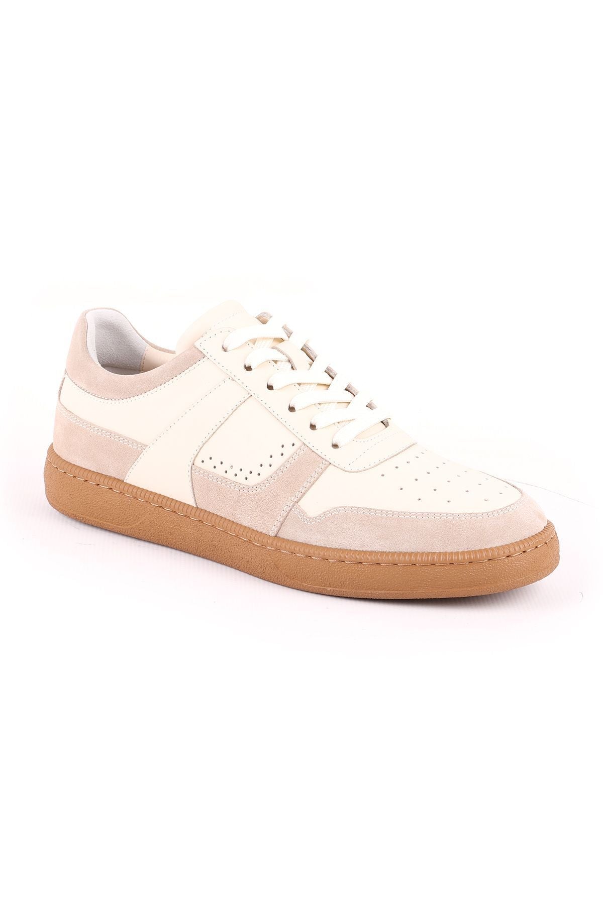 L5159 Suede Leather Men's Casual Shoes Bone - MALLTURK