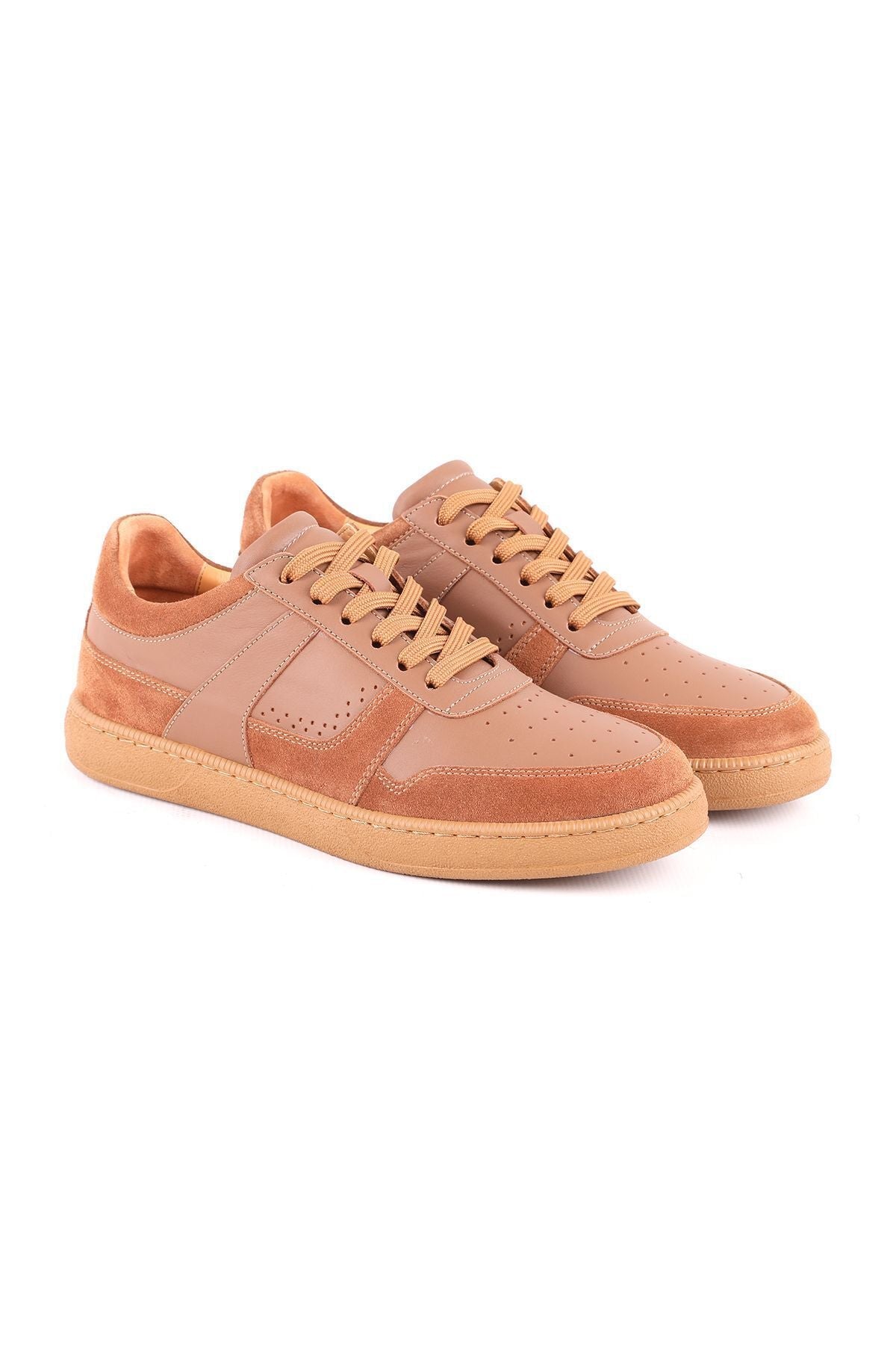 L5159 Suede Leather Men's Casual Shoes Tan - MALLTURK