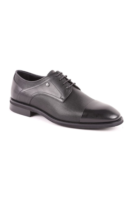 L5182 Leather Men's Classic Shoes Black - MALLTURK