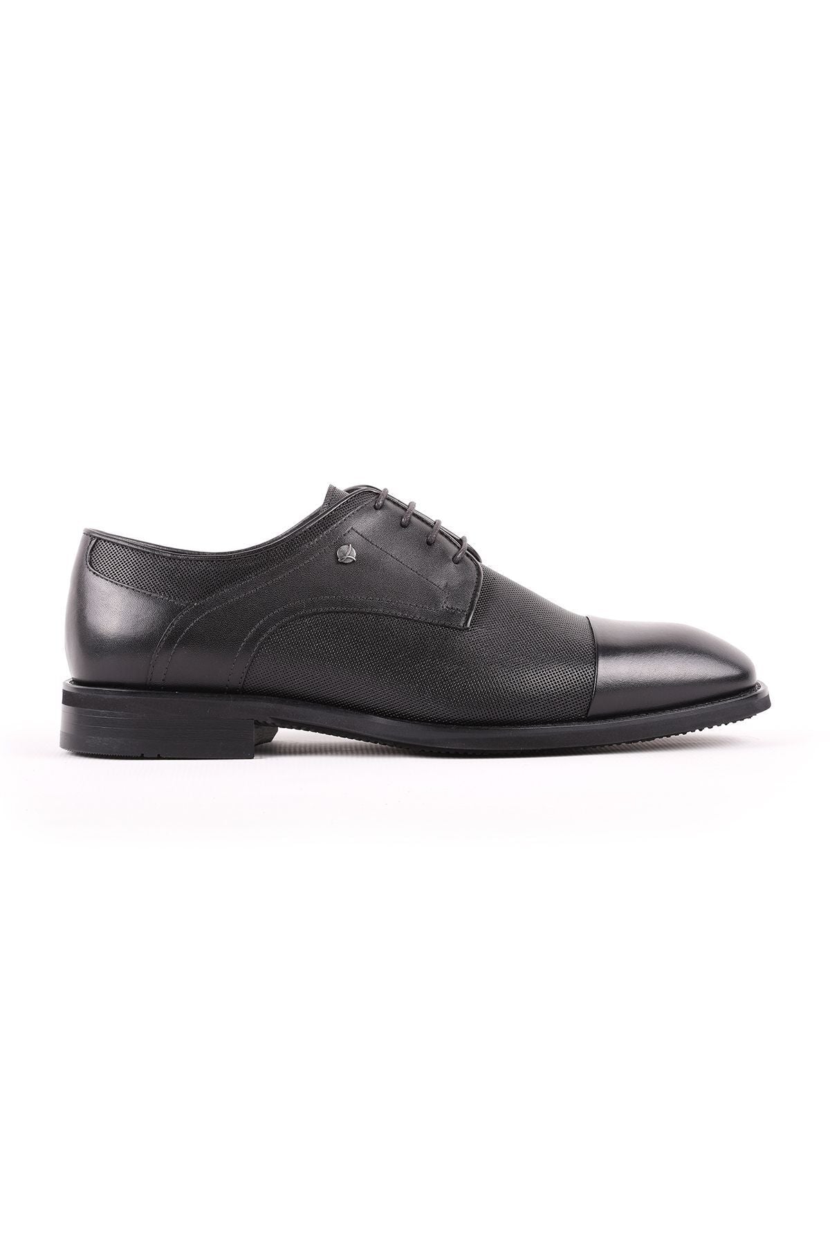 L5182 Leather Men's Classic Shoes Black - MALLTURK