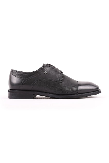 L5182 Leather Men's Classic Shoes Black - MALLTURK