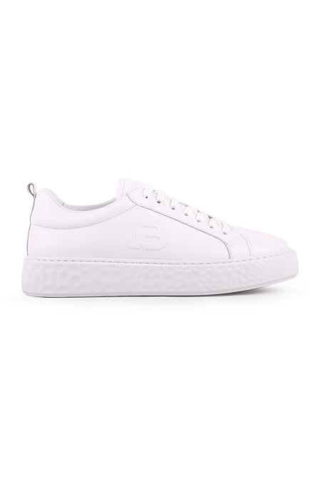 L5201 Leather Men's Casual Shoes White - MALLTURK