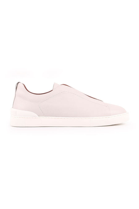 L5202 Leather Men's Casual Shoes Off White - MALLTURK