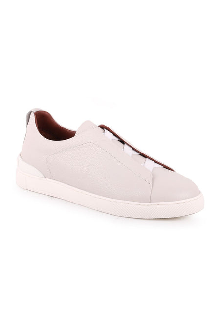 L5202 Leather Men's Casual Shoes Off White - MALLTURK