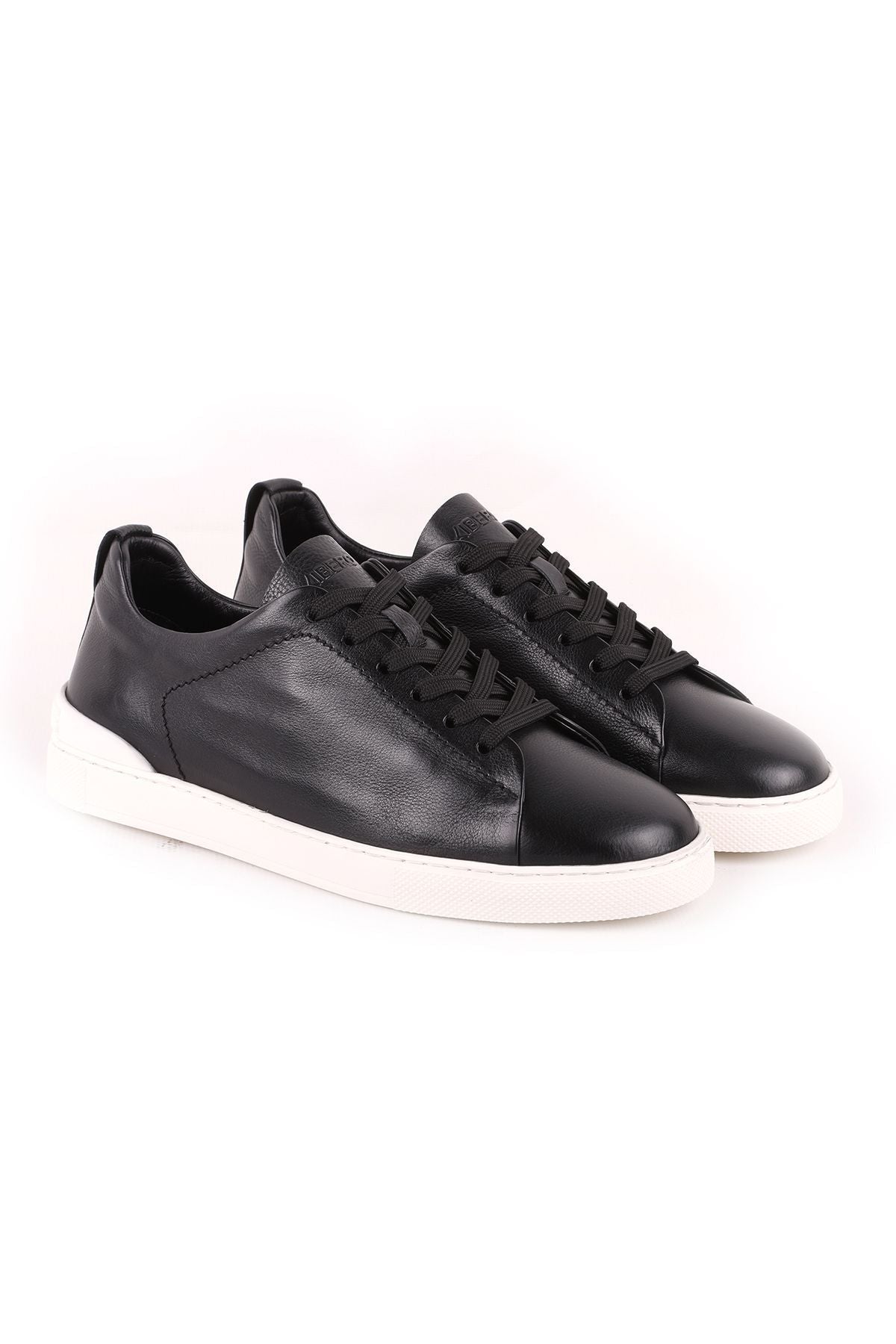 L5203 Leather Men's Casual Shoes Black - MALLTURK