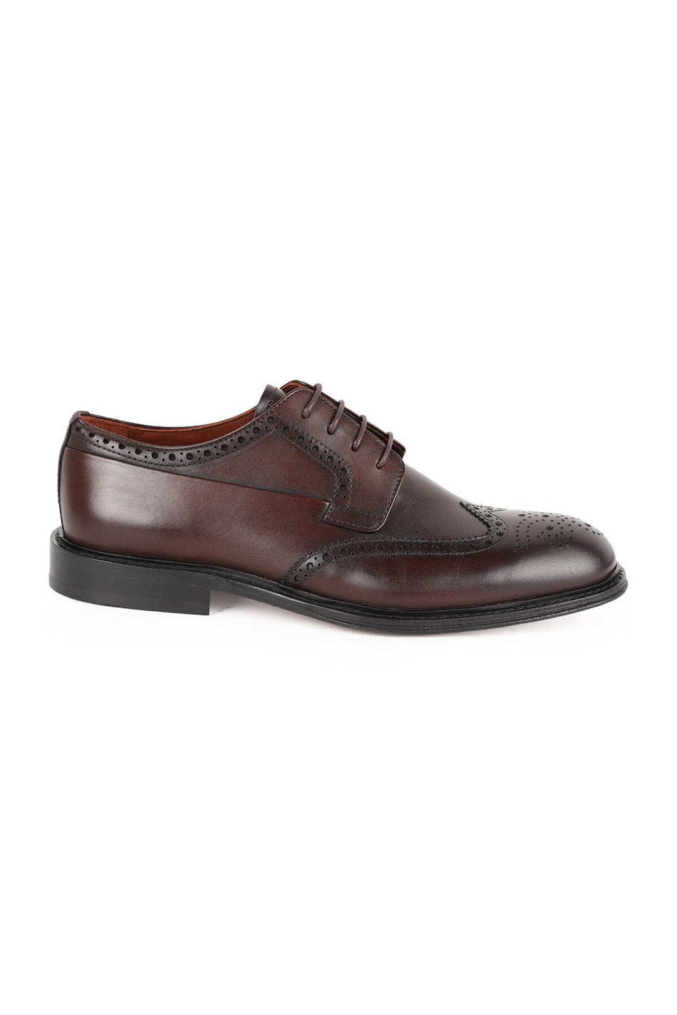 L5233 Men's Genuine Leather Brogue Perforated Leather Sole Classic Shoes - MALLTURK