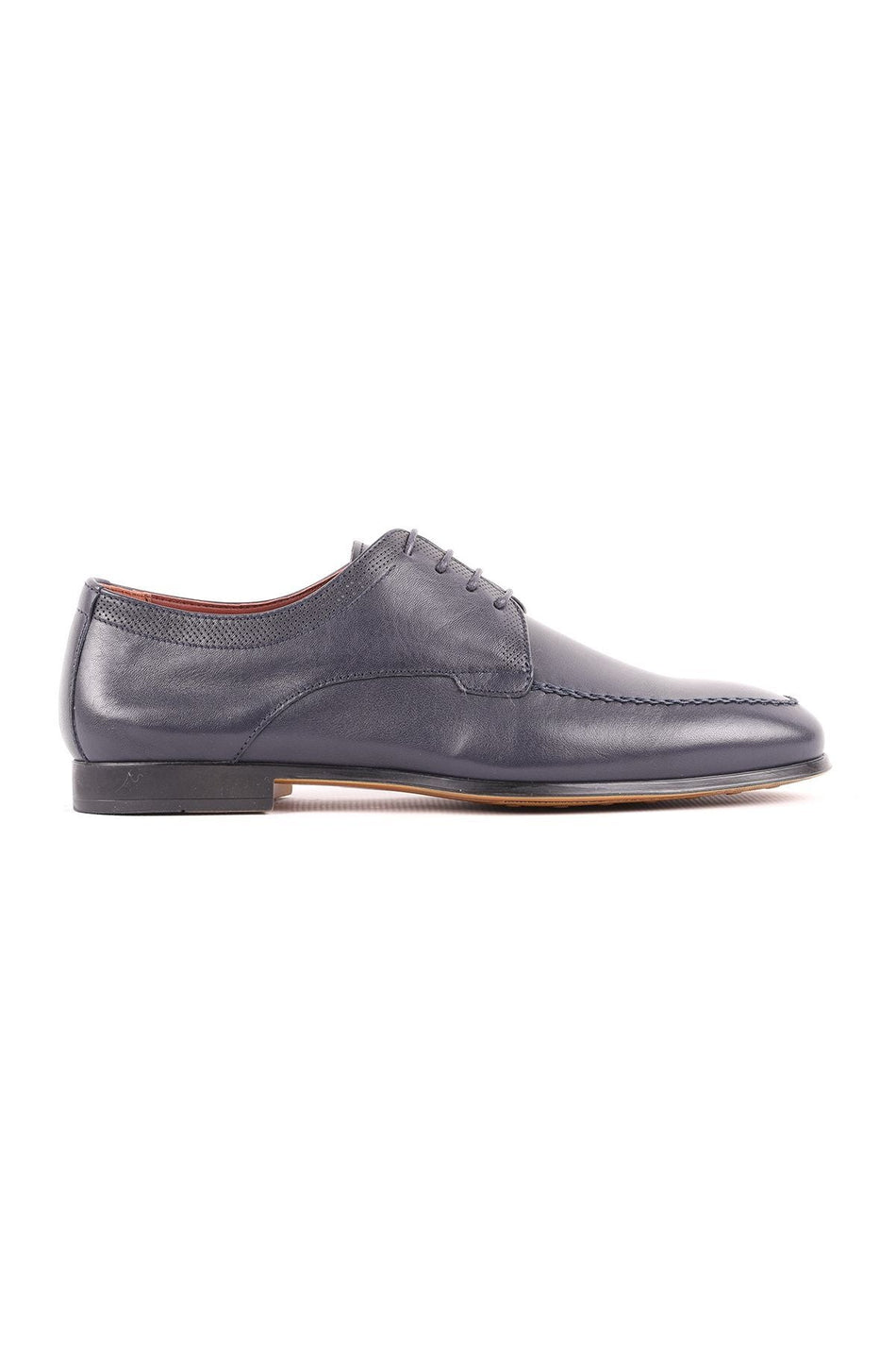L5249 Navy Blue Leather Men's Classic Shoes - MALLTURK