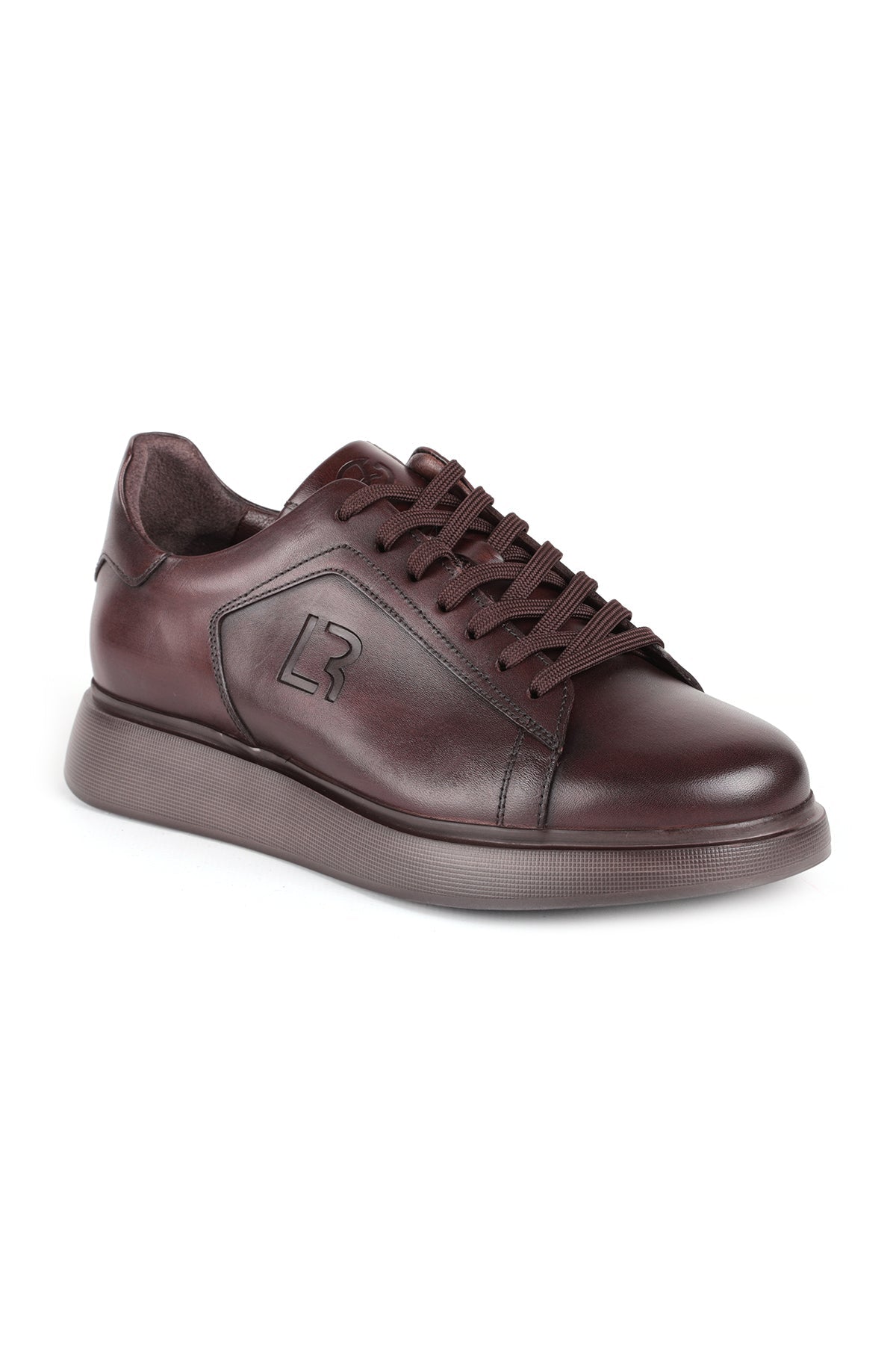 L5253 Ea Eva Alibero L5253 Men's Genuine Leather Lightweight Thick Sole Lace-Up Casual Sneaker Shoeslk Ka - MALLTURK