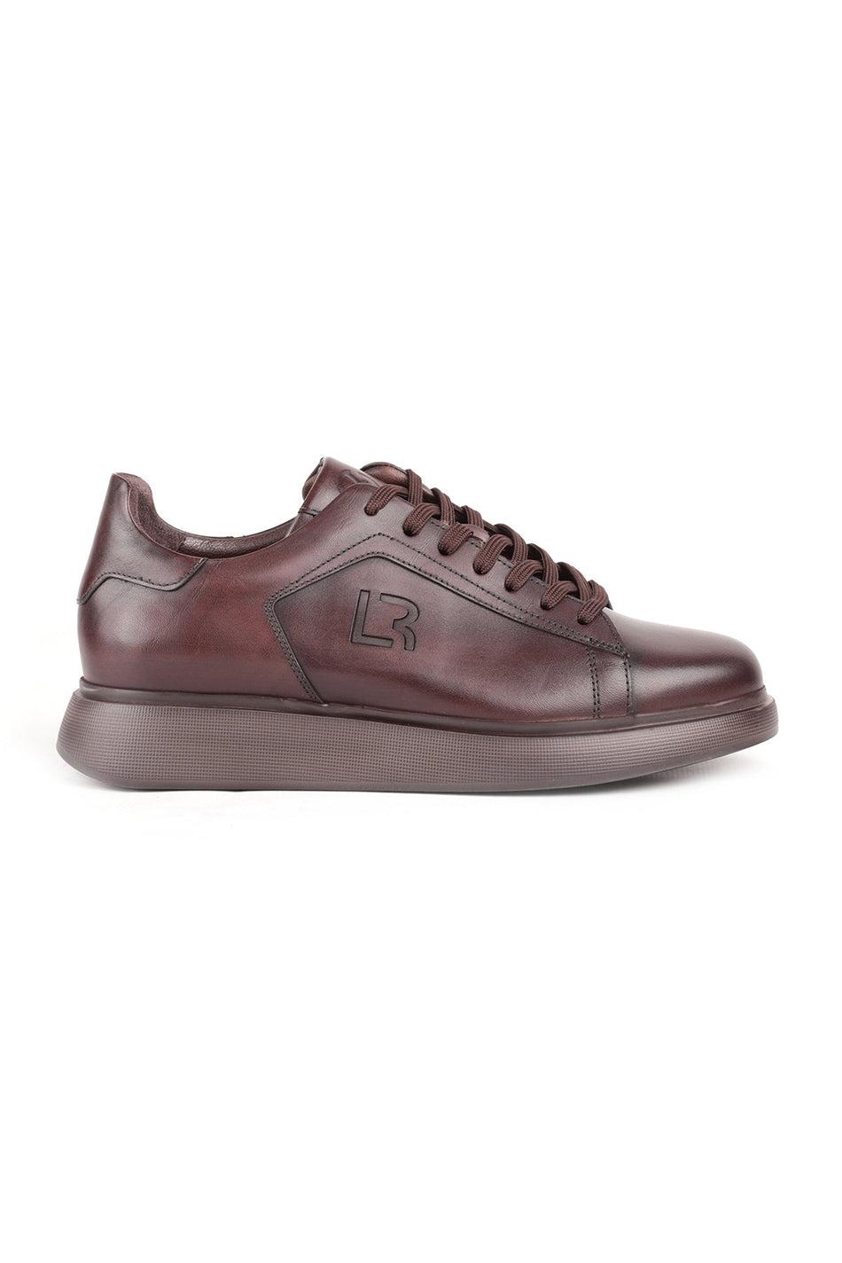 L5253 Ea Eva Alibero L5253 Men's Genuine Leather Lightweight Thick Sole Lace-Up Casual Sneaker Shoeslk Ka - MALLTURK