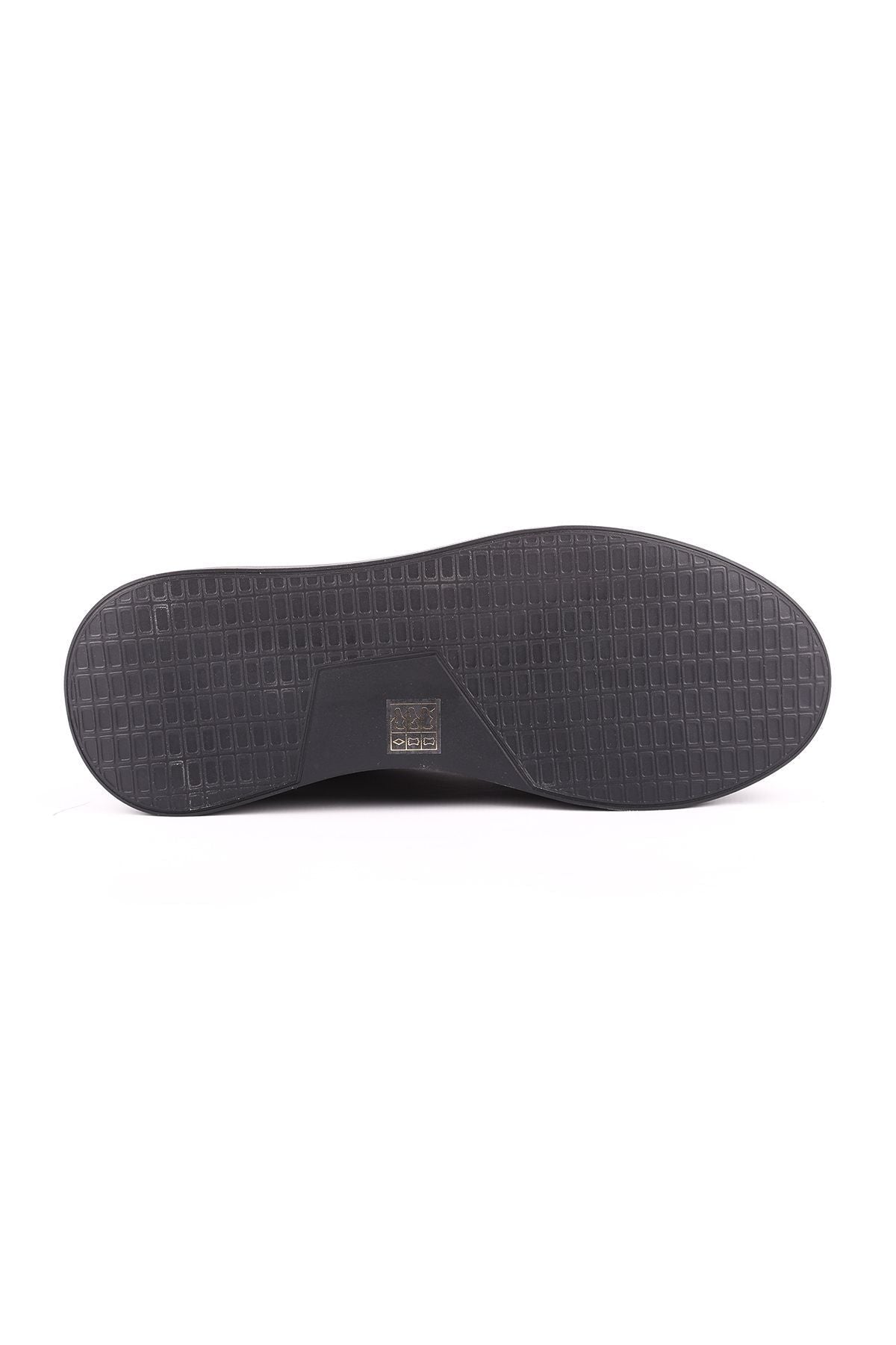 L5253 Open Leather Men's Casual Shoes Black - MALLTURK