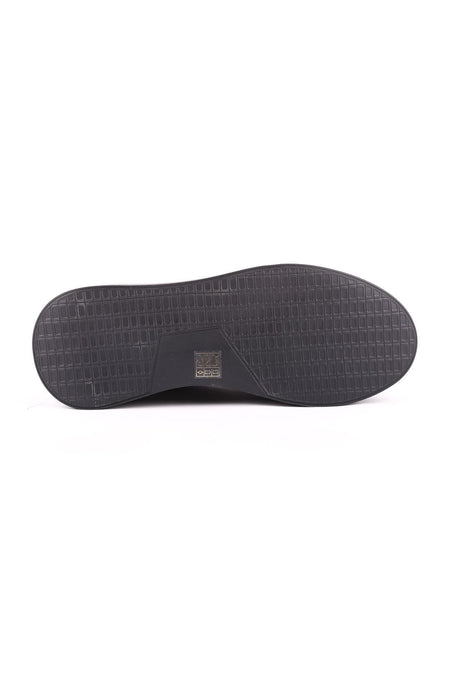 L5253 Open Leather Men's Casual Shoes Black - MALLTURK