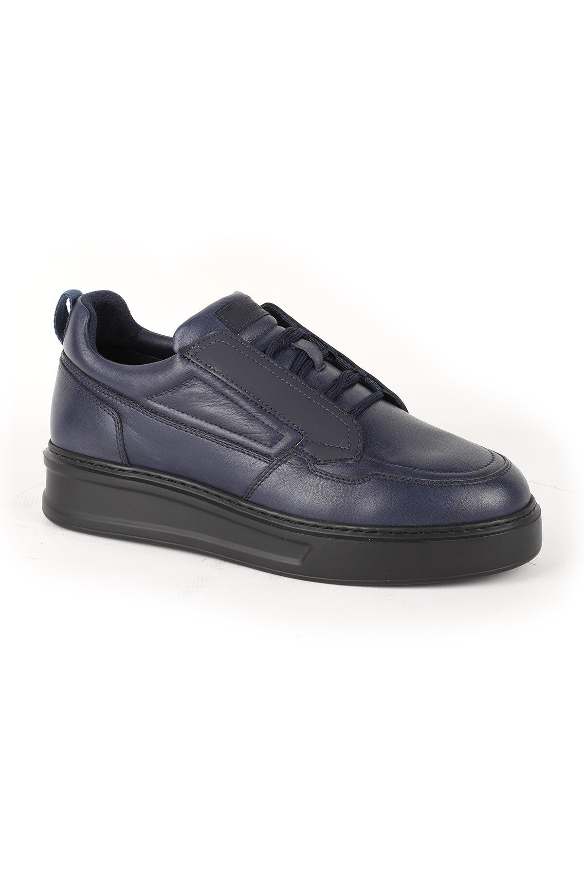 L5426 Men's Leather Casual Shoes Dark Blue - MALLTURK