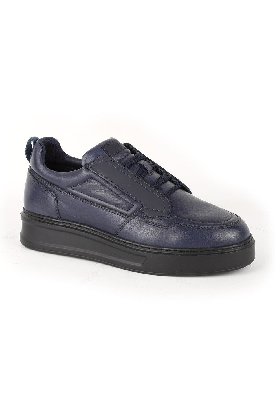 L5426 Men's Leather Casual Shoes Dark Blue - MALLTURK