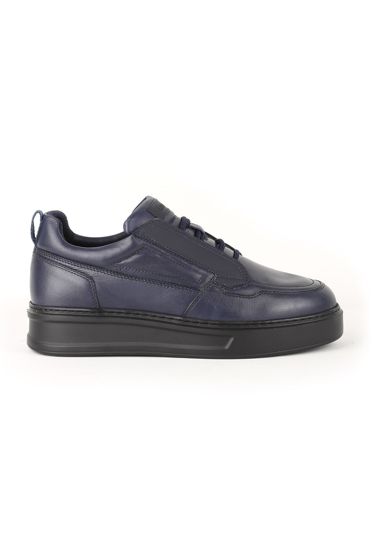 L5426 Men's Leather Casual Shoes Dark Blue - MALLTURK
