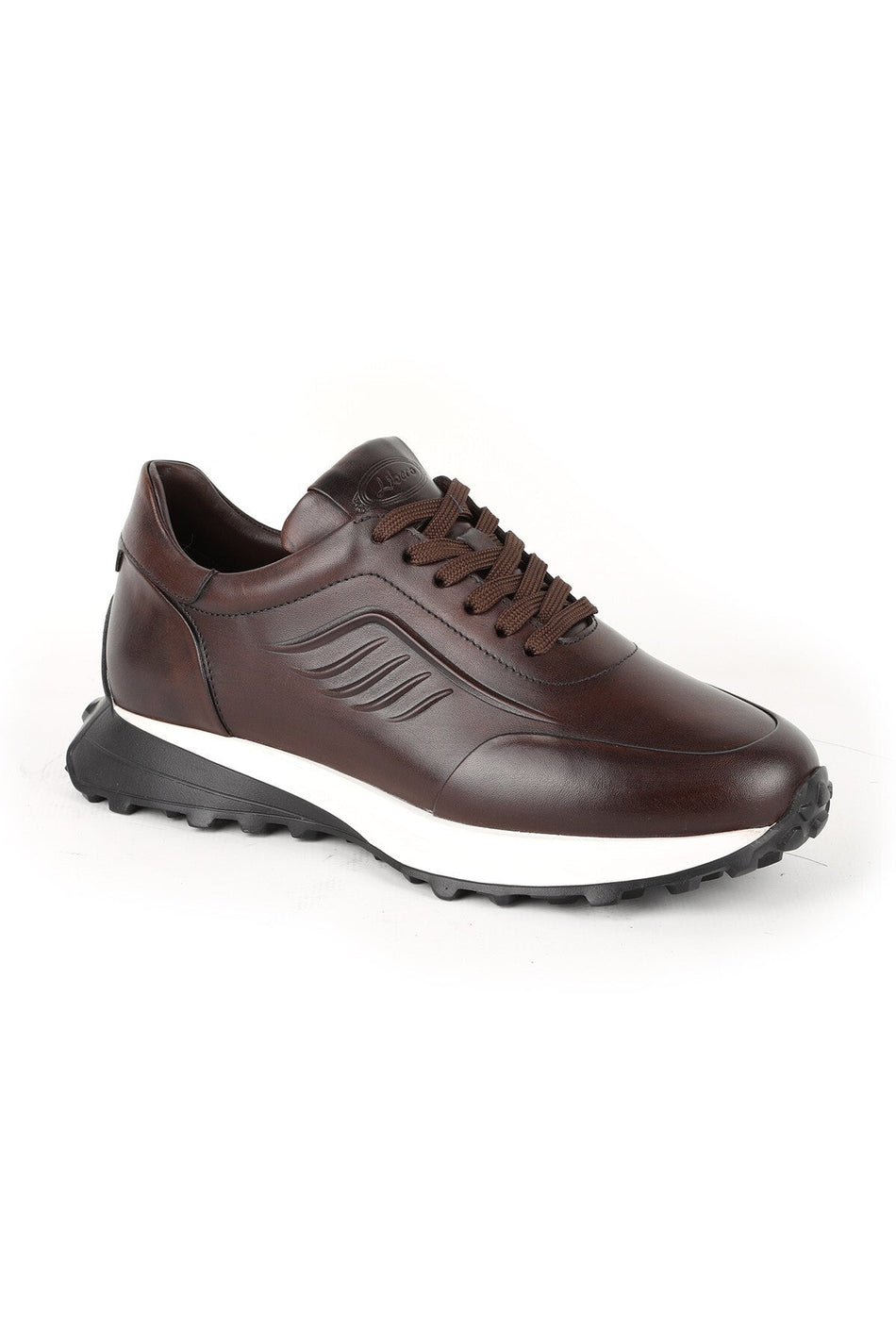 L5673 Men's Leather Casual Shoes Brown - MALLTURK