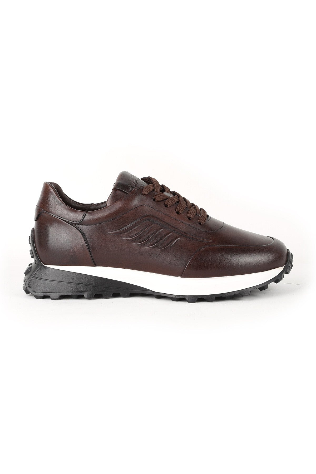 L5673 Men's Leather Casual Shoes Brown - MALLTURK